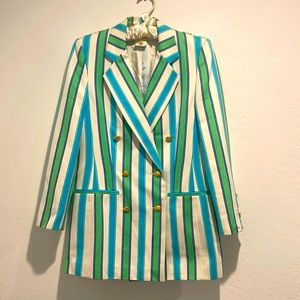 *VINTAGE* ESCADA Striped Jacket💚💙